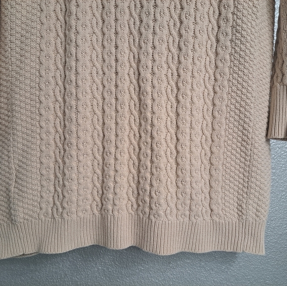 Leo & Nicole Beige Sweater Coat/Cardigan Size M - Picture 13 of 14